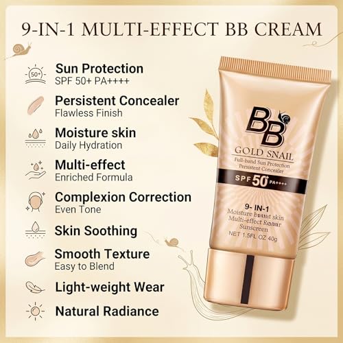 BB Cream SPF 50 PA++++ Tinted Moisturizer Sunscreen 40g