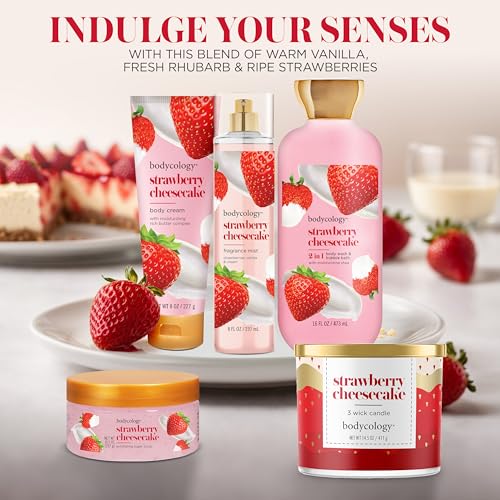 Bodycology Strawberry Cheesecake Body Mist, 8 fl oz (2-Pack)