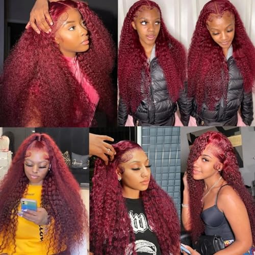 #99J Burgundy Water Wave 30 Inch Human Hair Bundle