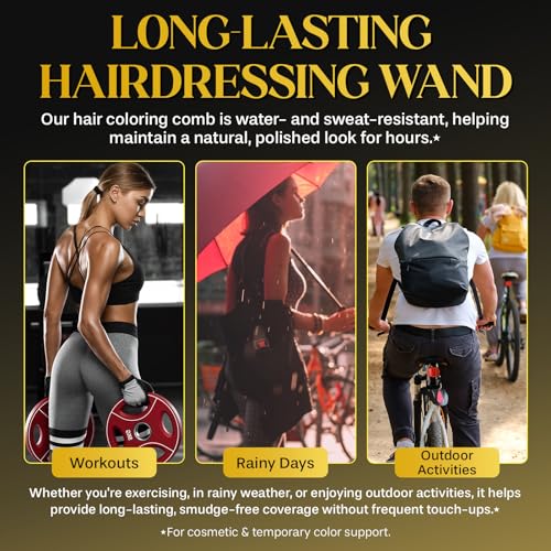 Hair Color Stick - 2-in-1 Gray Coverage & Styling Solution (Black)