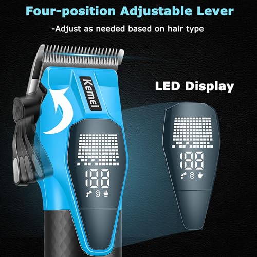 KEMEI 8559 Professional Hair Clippers Set with LED Display