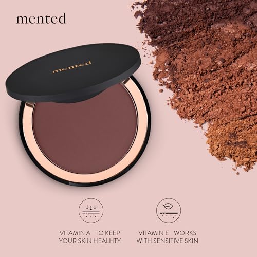 Mented Cosmetics Made in Italy, Cruelty Free Makeup, Vegan, Paraben Free, Shimmer Bronzer, Highlighter Bronzing Powder Palette for Face with Vitamin E + A, 0.35oz/10g, Beach Bum