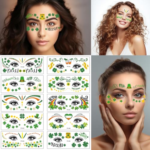 Shamrock Temporary Tattoos St. Patrick's Day - 20 Sheets