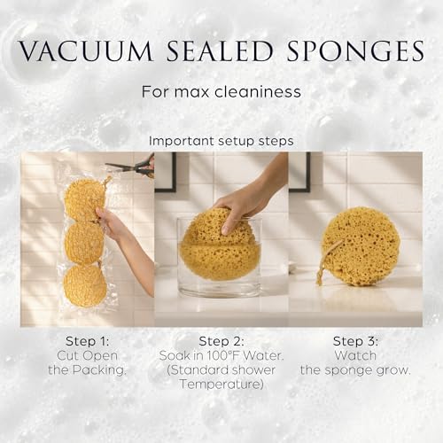 Spongentle Dual Texture Loofah Sponge - 3 Pack Bath Scrubber