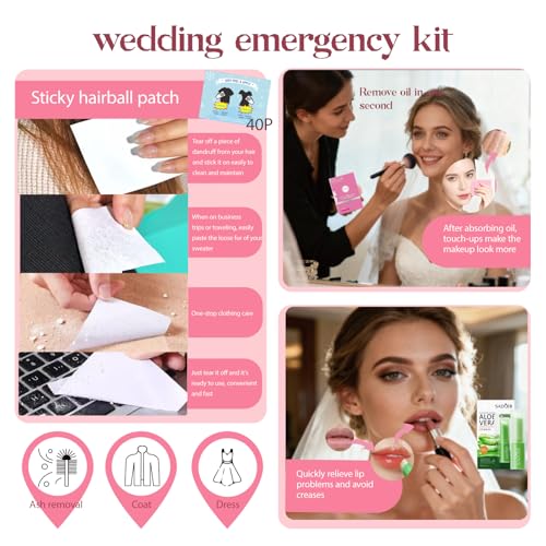 Wedding Emergency Kit for Bride,Wedding Day Essentials for Women, 60+ Bridal Emergency Kit for Wedding Day & Bridal Party