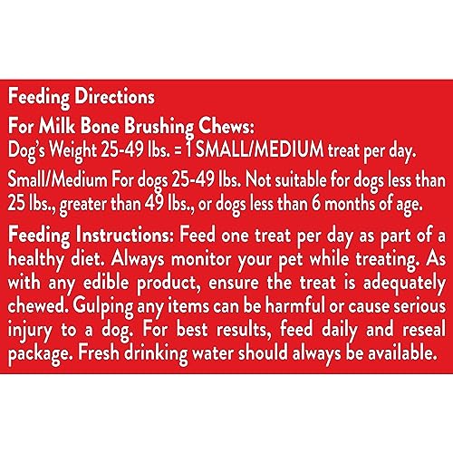 Milk-Bone Original Brushing Chews, 35 Small/Medium Daily Dental Dog Treats Scrubbing Action Helps Clean Teeth (Pack of 2)