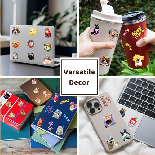 96PCS Cat Individually Wrapped Tattoos, Cat Temporary Tattoos, Animal Stickers Waterproof, Birthday Decorations Party Supplies, Party Favors, School Rewards Gifts Ideas for Girls Boys