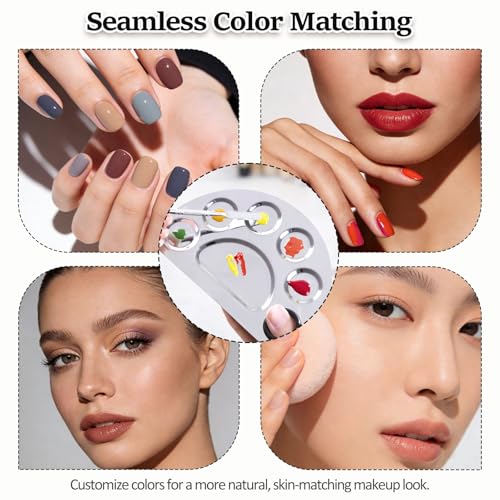 Stainless Steel Makeup Mixing Palette Set with Spatulas – 2-Piece 6x4 inch