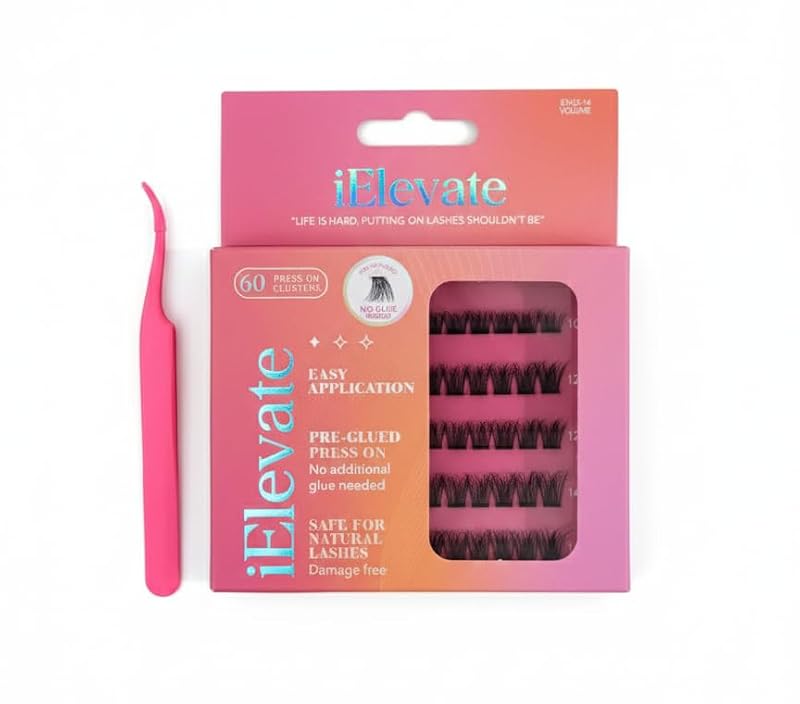 Self-Adhesive Cluster Lashes 60 Count with Applicator Tweezer