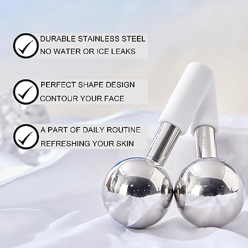 360 Rotating Ice Globes for Face & Eyes – Cooling Facial Roller
