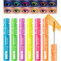 6 Color Neon Glow Mascara Set - Waterproof UV Fluorescent