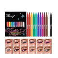 12 Colors Liquid Eyeliner Set, Waterproof Long-Lasting