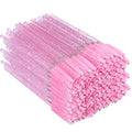 G2PLUS Pink Disposable Eyelash Brushes 300 Pack for Mascara & Brows
