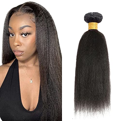 Yaki Straight Human Hair Bundle 34" #1B Black Brazilian Virgin