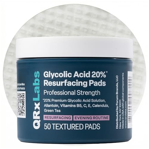 QRxLabs Glycolic Acid 20% Resurfacing Pads - 50ct