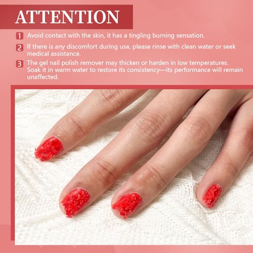 JODSONE Quick Gel Nail Polish Remover Kit with Cuticle Pusher & File (15ml)