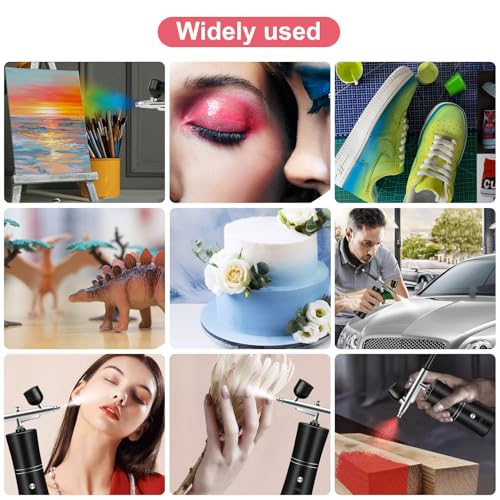 Jadeshay Airbrush Kit with Rechargeable Compressor - 0.4mm Nozzle