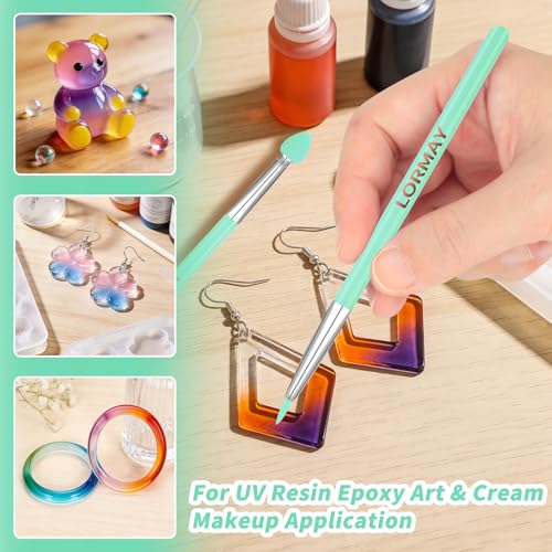 7-Piece Silicone Brush Set for UV Resin & Makeup