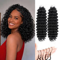 Mibeke 10 Inch Deep Wave Crochet Hair Extensions - 100 Strands