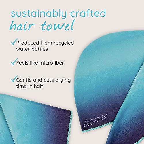Conscious Coconut Quick Dry Hair Towel – Frizz-Free, Recycled