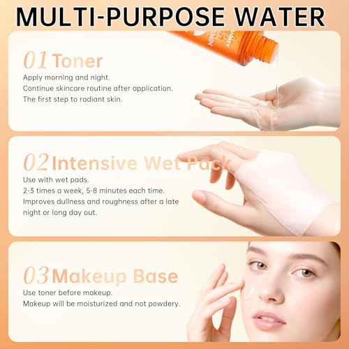 5X Vitamin C Toner - Vitamin C Face Toner with Niacinamide & Hyaluronic Acid Deep Hydration & Improves Skin Tone - Korean Skin Care for All Skins, 130ml