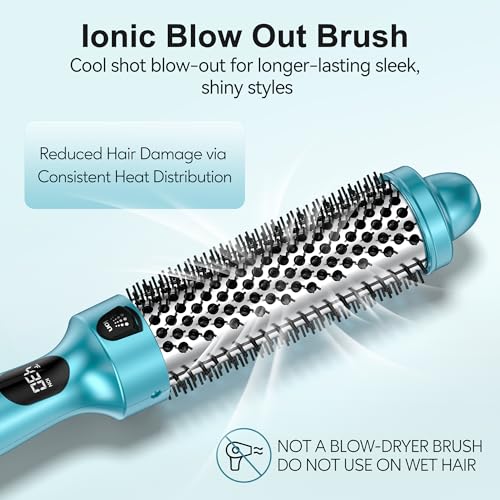 Farery 1.5 Inch Ceramic Curling Iron & Volumizing Styling Brush
