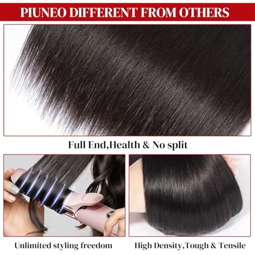 32" Straight Lace Front Wig 200% Density Brazilian Human Hair