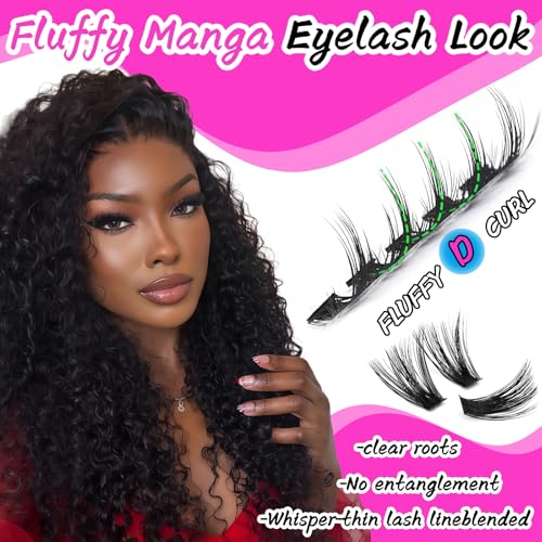 OOPPOO 392 Pcs Lash Clusters Kit - 10-18mm D Curl False Eyelashes