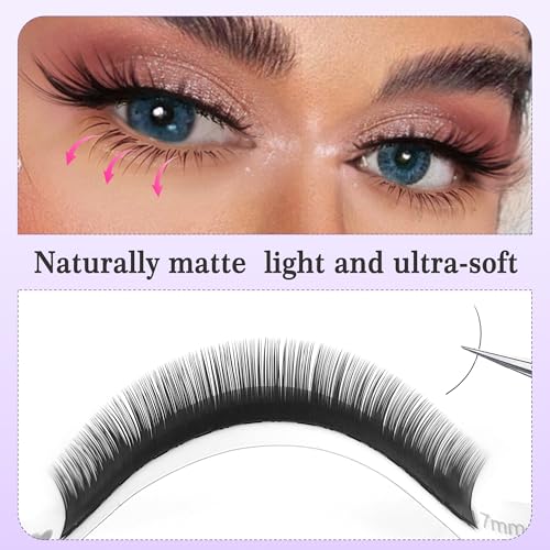 CoMango Bottom Lash Extensions 0.07mm Black 5-7mm Mix