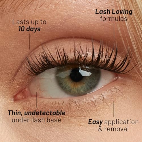 Lilac St - Dawn Natural Faux Eyelash Clusters (12mm) - No "Makeup" Look - DIY Lash Extension Wisps - Lightweight & Lifelike - Lasts 10 Days - Cruelty Free, Vegan, Women Founded - 10 Lashes