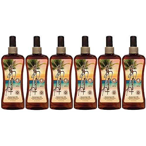 Panama Jack Sunscreen Tanning Oil - SPF 4, PABA, Paraben, Gluten & Cruelty Free, Antioxidant Formula with Exotic Oils and Fruit & Nut Extracts, 8 FL OZ (Pack of 12)