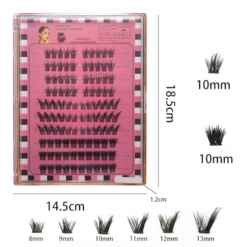 Volume Eyelash Extension Look DIY Lashes by SoCal Beauty | Vera ? Salon-Quality Faux Mink False Eyelashes, 10-Day Wear with Bonder & Sealer, Reusable, Easy to Apply Strip Lashes