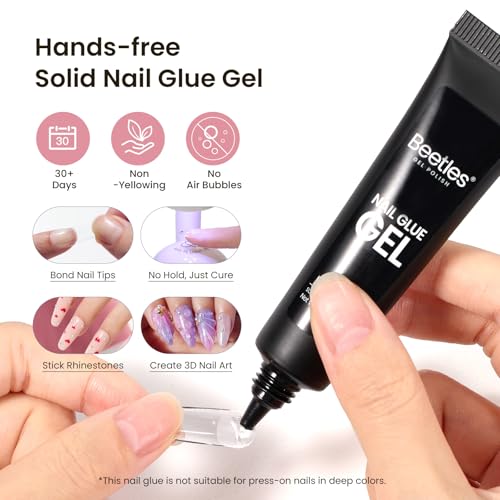 Beetles Gel Nail Kit Short Almond with Dehydrator & Primer - B-Almond S 576pcs