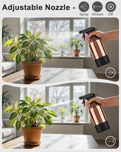 Black 16 oz Amber Glass Spray Bottle with Silicone Sleeve for Essential Oils & Home Use