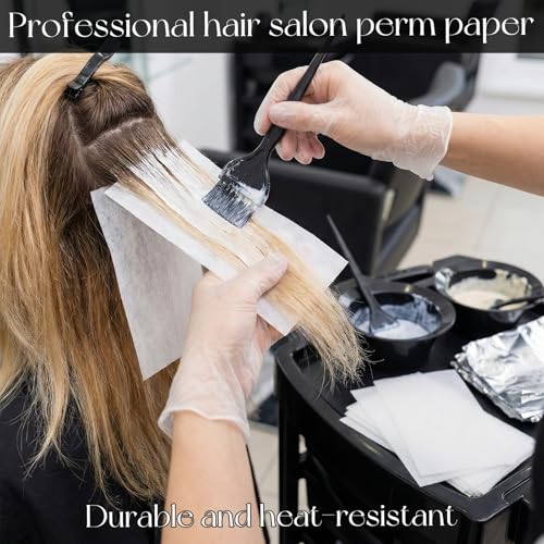 90PCS Perm Hair Papers for Salon & Home Use Disposable Polyester Wraps