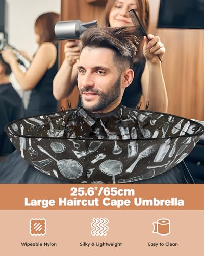 Adjustable Hair Cutting Cape with Comb | Waterproof Barber Apron