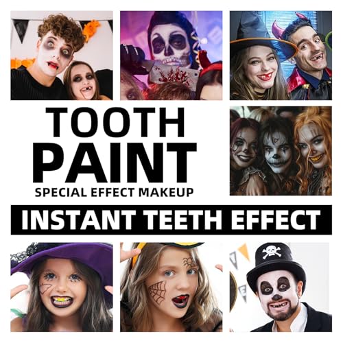 Black Tooth Paint Makeup for Cosplay & Halloween FX