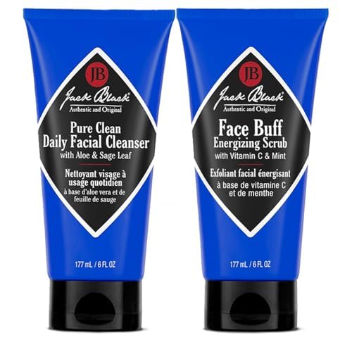 Jack Black Face Buff Energizing Scrub - Mens Face Wash & Pre Shave Scrub, Face Cleanser for Men, Pre Shave for Men, Mens Facial Cleanser, Mens Face Scrub, Exfoliating Face Wash, Jack Black Face Scrub