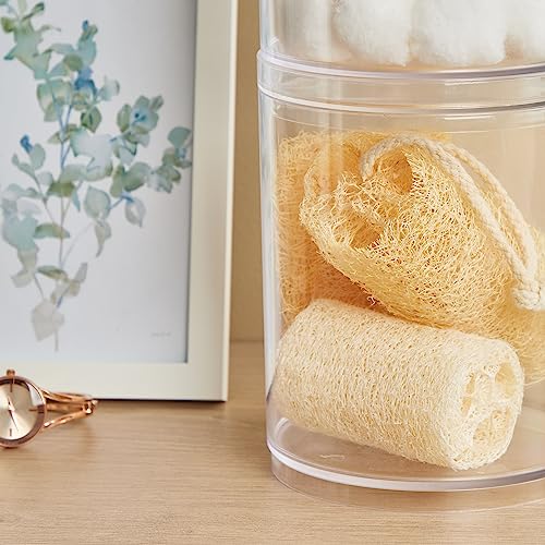 STORi Bella Stackable Clear Plastic Scrunchie Holder Set of 2