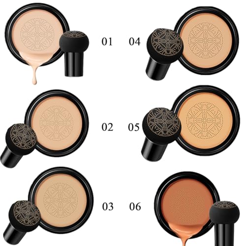 Natural Air Cushion CC Cream Foundation with Mushroom Sponge, 20g