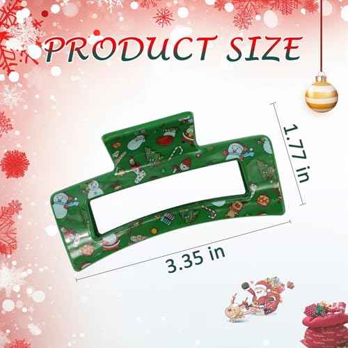 Christmas Hair Claw Clips for Women, Christmas Hair Accessories Santa Claus Claw Clips for Women Girls, Holiday Hair Accessories for Women Party Outfits (3Pcs)