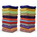 ZUPERIA 100% Cotton Washcloths 24 Pack - 12" x 12"