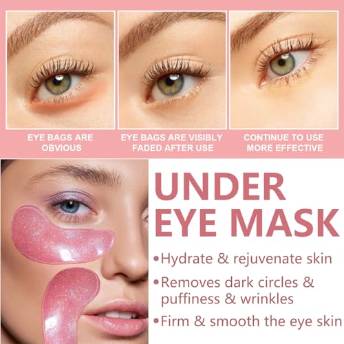 30 Pairs Collagen Lip & Eye Mask Set - Hydrating Skincare Bundle