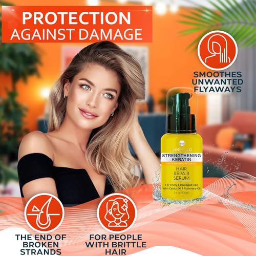Keratin Hair Serum Heat Protection & Anti-Frizz Treatment