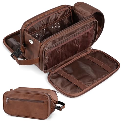 PAVILIA Large Toiletry Bag for Men - Water Resistant Travel Dopp Kit