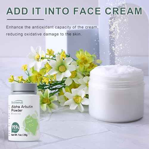 Alpha Arbutin Powder, 1OZ 99.9% Purity, Cosmetic Grade, Alpha Arbutin Powder for Homemade Cosmetics