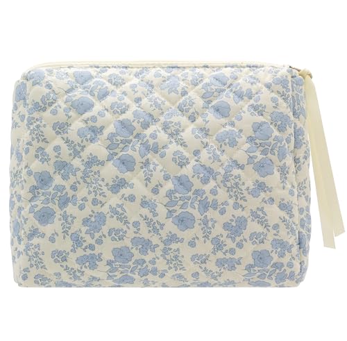 PAZIMIIK Quilted Makeup Bag Large Travel Cosmetic Pouch