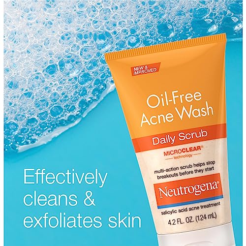 Neutrogena Oil-Free Acne Face Scrub with 2% Salicylic Acid, 4.2 oz