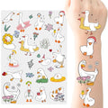 Silly Duck Temporary Tattoos Kids - 160+ Pcs Funny Goose Tattoo Party Decorations Fake Temp Stickers One Goose Birthday Decor for Kids Baby Boys Girls Geese Animals Duck Theme Gifts Supplies Favors