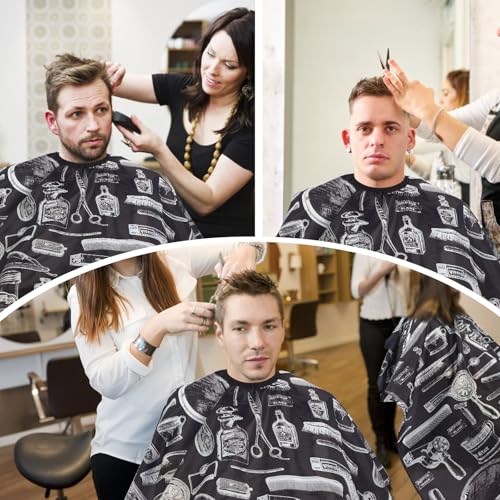 Professional Hair Cutting Cape with Neck Duster Brush - Large Size